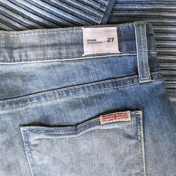 🇺🇸 NWT Hudson Stark Moto Jeans Made In USA - Picture 8 of 11